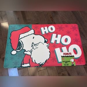 PEANUTS Santa Snoopy “HO HO HO Anti-Fatigue 2025 Kitchen Mat 17” X 30” NWT